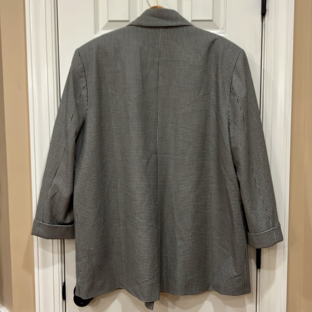 Abercrombie and Fitch Double Breasted Houndstooth Blazer Oversized Women’s L - Picture 6 of 7